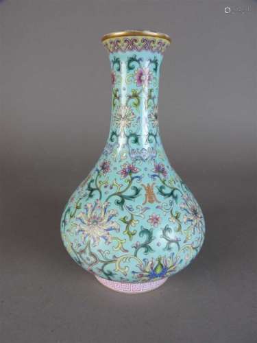 A Chinese porcelain bottle vase