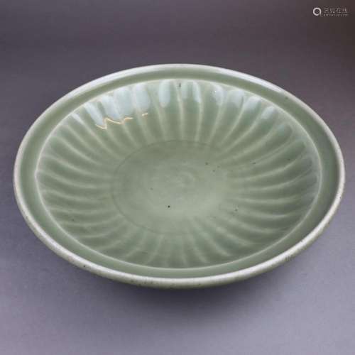 A large 'Longquan' celadon barbed dish -Ming dynas…