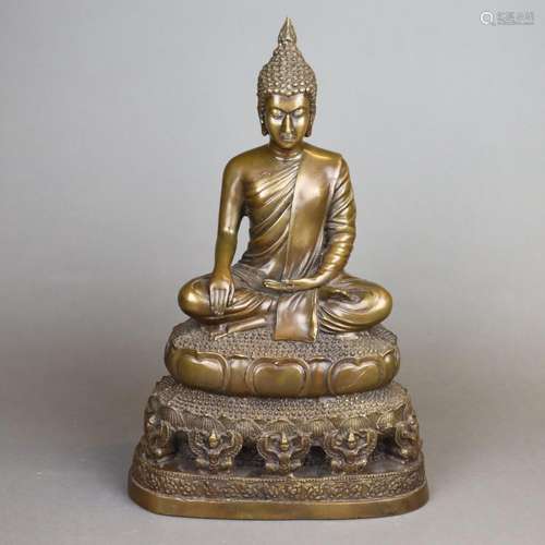 Buddha Shakyamuni - wohl Thailand, Bronzelegierung…