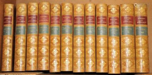 FROUDE, James Anthony, History of England, new edition, 12 vols 1870. Tree calf, neatly rebacked (
