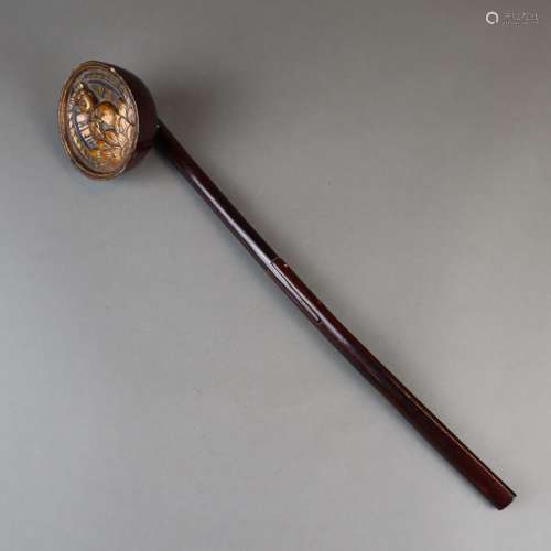 Scepter - Tibet, lacquered, round head with the im…