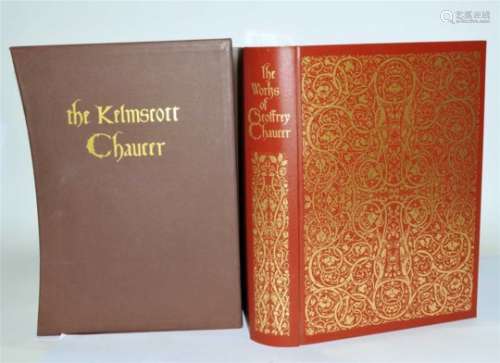 KELMSCOTT CHAUCER. The works of Geoffrey Chaucer Newly Imprinted. Folio Society unlimited reprint,