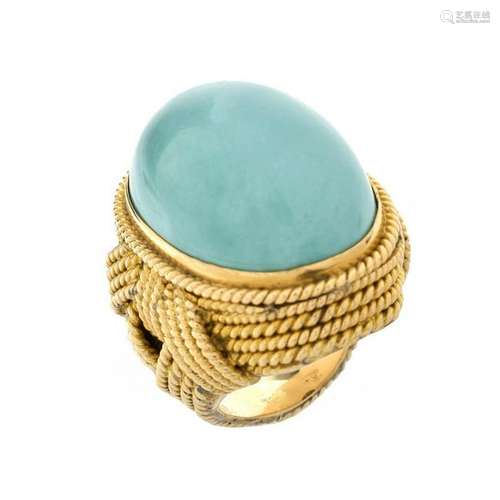 1960s Turquoise and 14K Ring