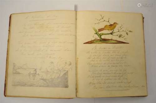 MANUSCRIPT. Commonplace book, 4to, compiled by Ann Jordan, 1828. Mainly poetry interspersed with