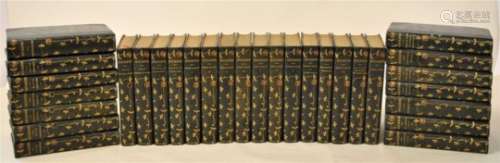 DICKENS, Charles, Works. 30 vols. Chapman and Hall, 1891. Half blue calf in an art nouveau style