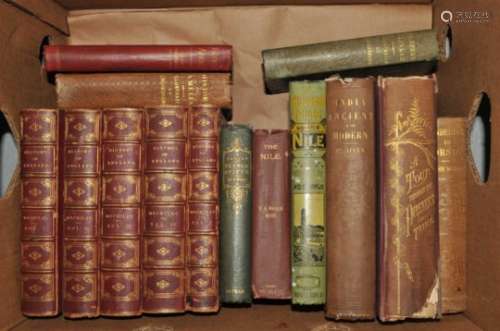 LORD MACAULAY, History of England, 5 vols 1865. Half morocco. With EDWARDS, Amelia, A Thousand Miles