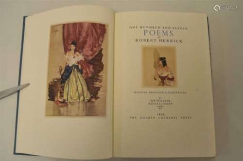 GOLDEN COCKEREL PRESS. Herrick, Robert, One hundred and Eleven Poems. Illustrated by Sir William