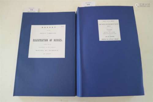 REPORT FROM THE SELECT COMMITTEE ON REGISTRATION OF NURSES, folio, 1905. With Report and Papers on