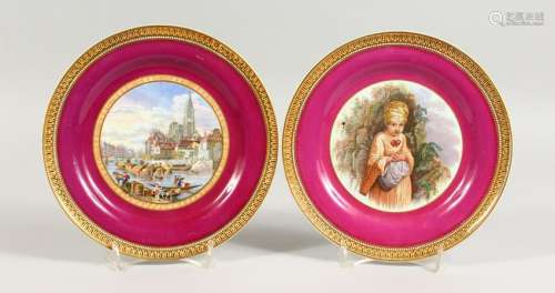 A PAIR OF PLATES, 