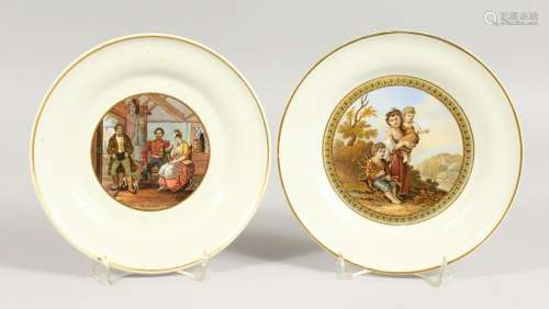 A PAIR OF PLATES, 