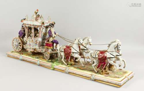 A LARGE 20TH CENTURY CONTINENTAL PORCELAIN MODEL OF A