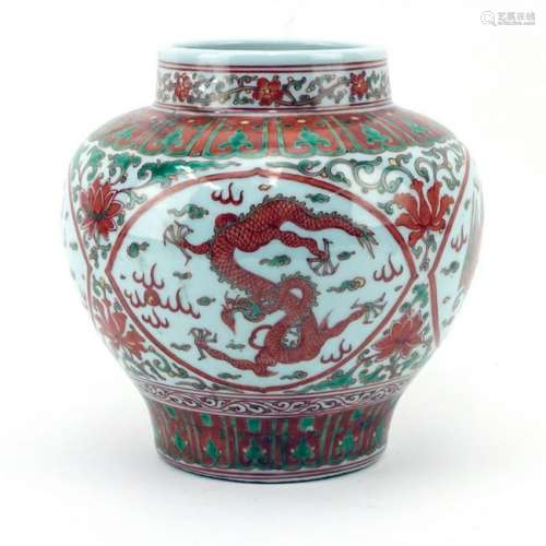 Chinese Doucai Style Porcelain Vase