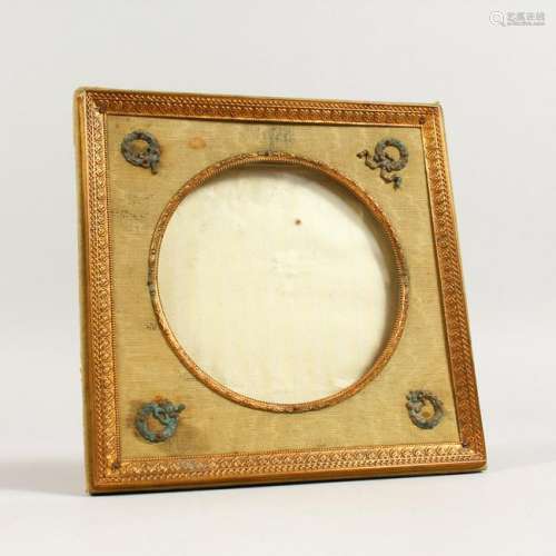 AN EMPIRE STYLE SQUARE SHAPE PHOTOGRAPH FRAME, with