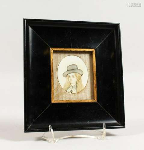 A 19TH CENTURY OVAL PORTRAIT MINIATURE, possibly South