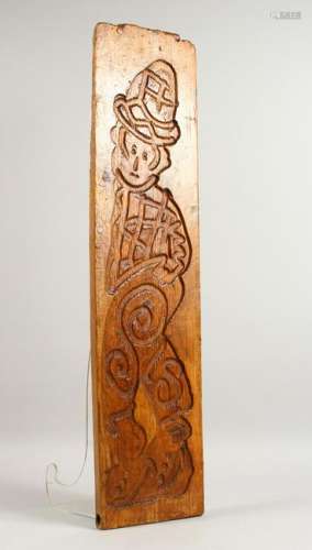 A 19TH CENTURY SINGLE SIDED PINE GINGERBREAD MOULD,