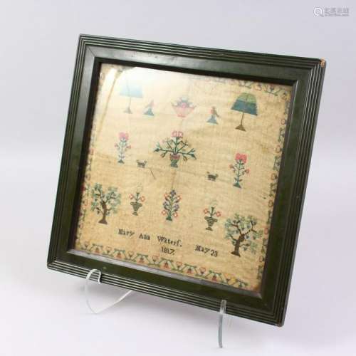 A GEORGE III FRAMED SAMPLER, Mary Ann Waters, May 23,