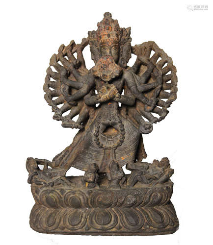 Carved Stone Figure of Cakrasamvara.16th C