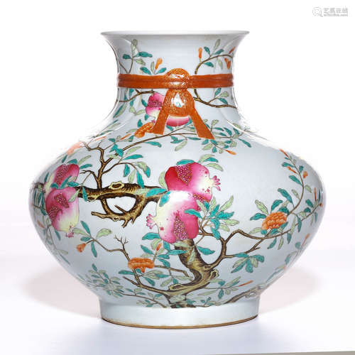 A Chinese Famille-Rose Porcelain Vase