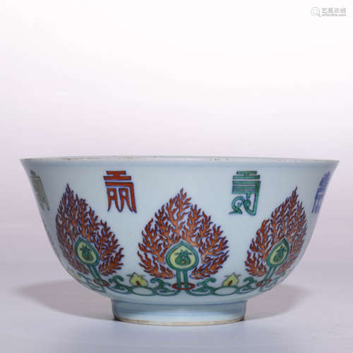 A Chinese Dou-Cai Glazed Porcelain Bowl