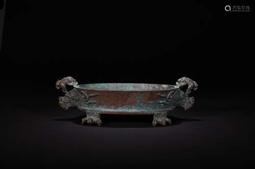 Qing dynasty stove with beast ear