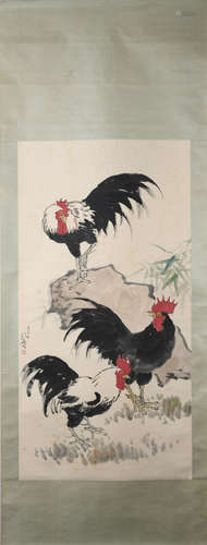 Modern Xu beihong's pheasant painting