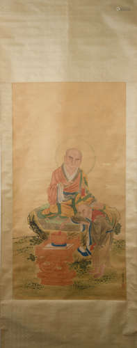 Ming Dynasty Ding yunpeng's arhat painting