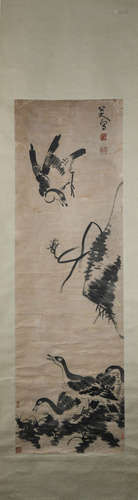 Qing Dynasty  Zhu da's bird painting