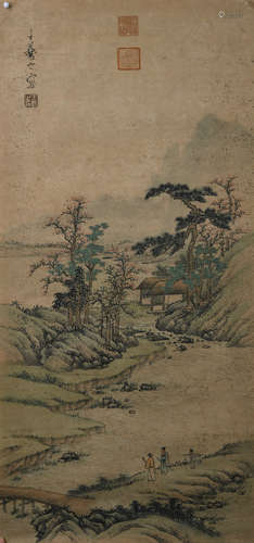 Eastern Jin Dynasty Wang xizhi's landscape and figure painting