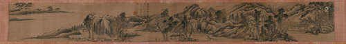 Ming dynasty Dong qichang's landscape painting scroll