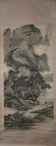 Qing dynasty Wang hui's landscape painting