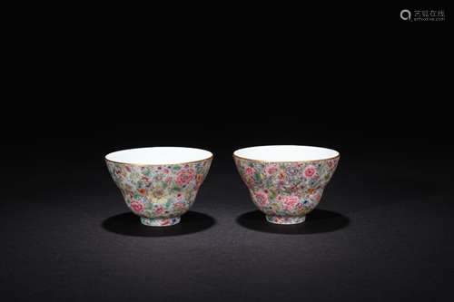 Ming dynasty pastel bowl with flower pattern