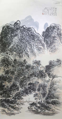 黃賓虹 山水 鏡片