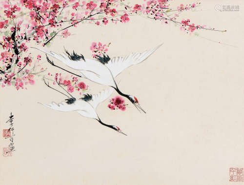 李行百（1926～2012） 花鸟 镜心 设色纸本