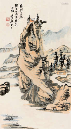 张大千（1899～1983） 丙戌（1946年）作 山水 镜心 设色纸本