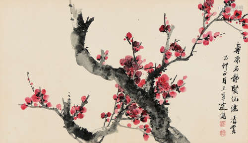 王季迁（1906～2002） 乙卯（1975年）作 梅花 镜心 设色纸本
