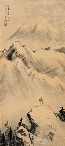 黎雄才（1910～2001） 甲申（1944年）作 川西秋景 立轴 设色纸本