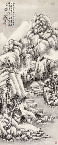 吴徵（1878～1949） 己卯（1939年）作 雪景山水 立轴 水墨纸本