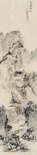 香翰屏（1890～1978） 丁亥（1947年）作 山水 立轴 水墨纸本