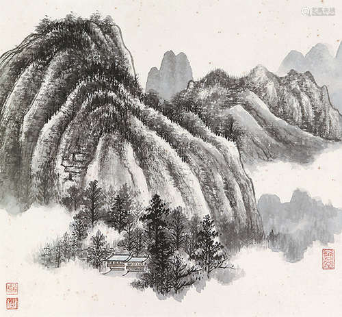 謝稚柳 山水