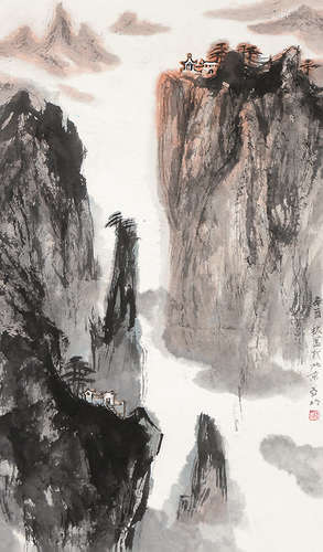 亞    明 山水