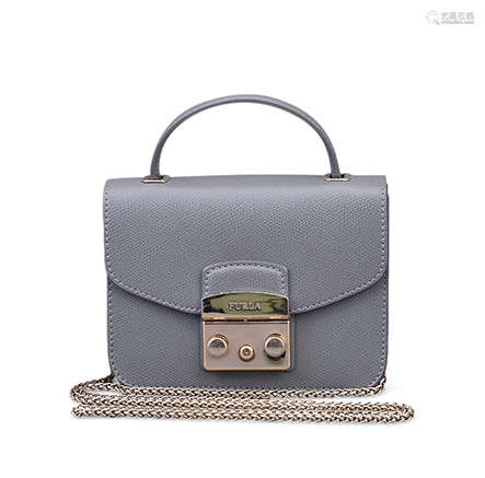 FURLA 灰色 金鏈肩背袋