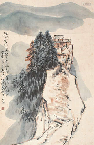 何海霞 江山如画 纸本立轴