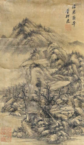 董邦达（1696—1769） 山水 水墨绢本 立轴
