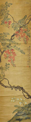 蒋廷锡(1669年-1732年) 花卉图 设色绢本 立轴