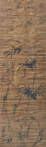 郑板桥(1693-1765) 墨竹图 水墨纸本 镜框