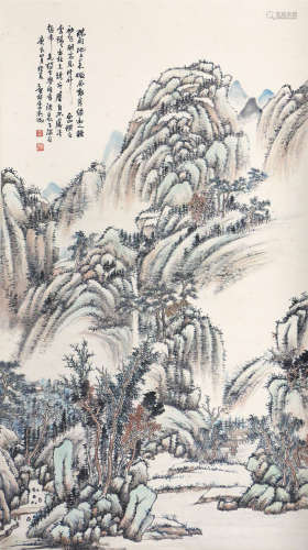 吴待秋(1878-1949) 山水 设色纸本 立轴