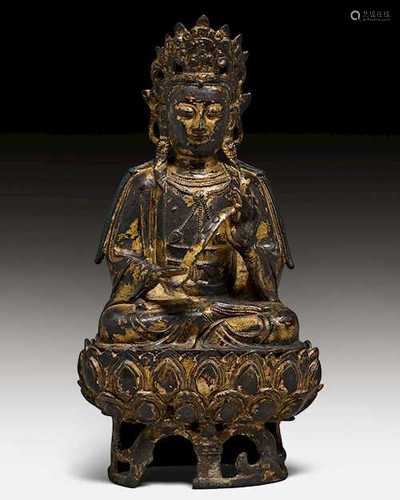 BODHISATTVA AUF HOHEM LOTOSTHRON.