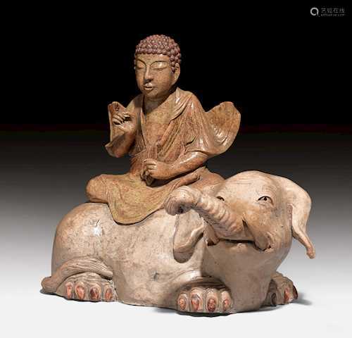 BUDDHA AUF ELEPHANT.