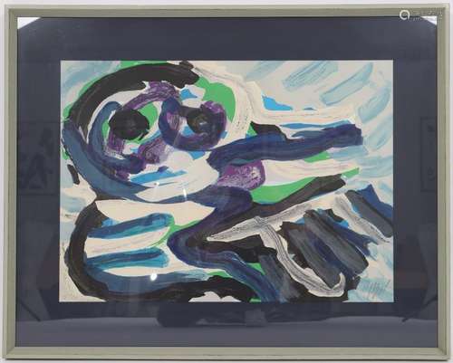 Sérigraphie de Karel Appel (1921 2006) \nPeintre et…