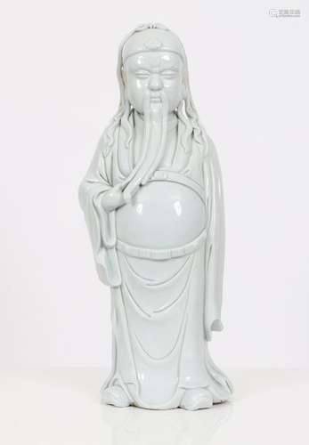 Sage taoiste Chine \nStatue en porcelaine avec cach…